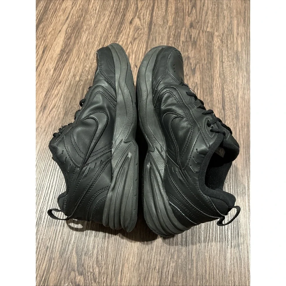 Nike Shoes Mens 10D Black Air Monarch Training Sneakers Leather Low 415445-001